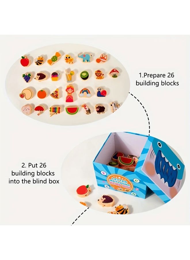 Shark Alphabet Block Beaded Pairing Box Educational Toy For Toddlers With Beads - Image 5